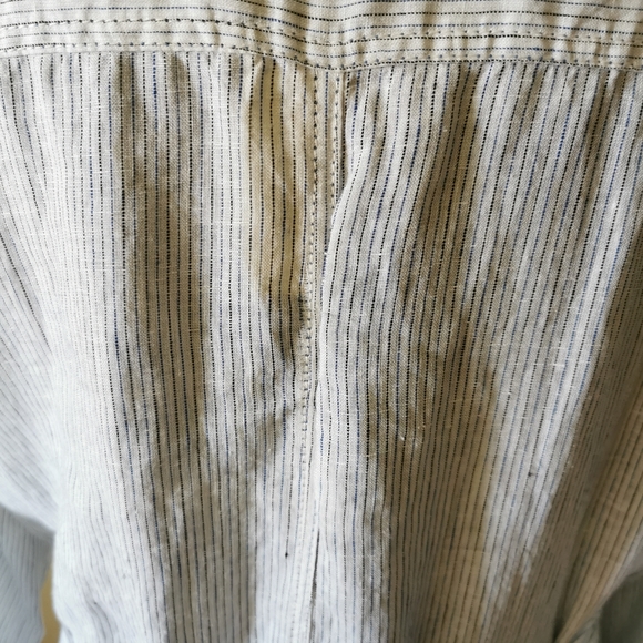 Max Studio White & Blue Pinstriped Dress Size XL - Picture 8 of 11